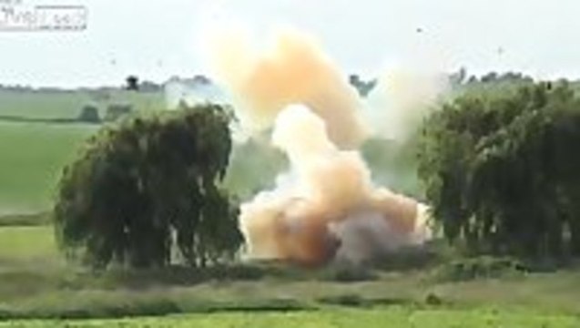 Blowing up a car stuffed with explosives