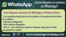 Como bloquear un contacto en WhatsApp