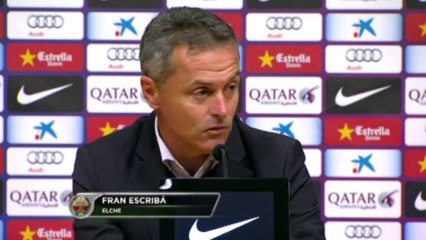Fran Escribá reconoce la neta superioridad del Barcelona