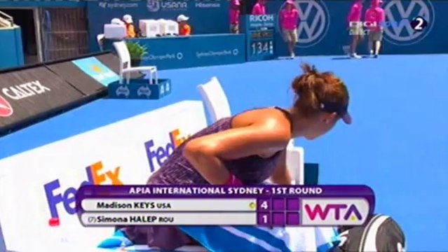 Simona Halep - M. Keys (Sydney 2014 - Turul I) Set 1