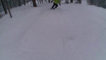 Skiing Eagle wind run at Winter Park