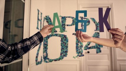 Happy New Year 2014 (stop motion / anamorphose )