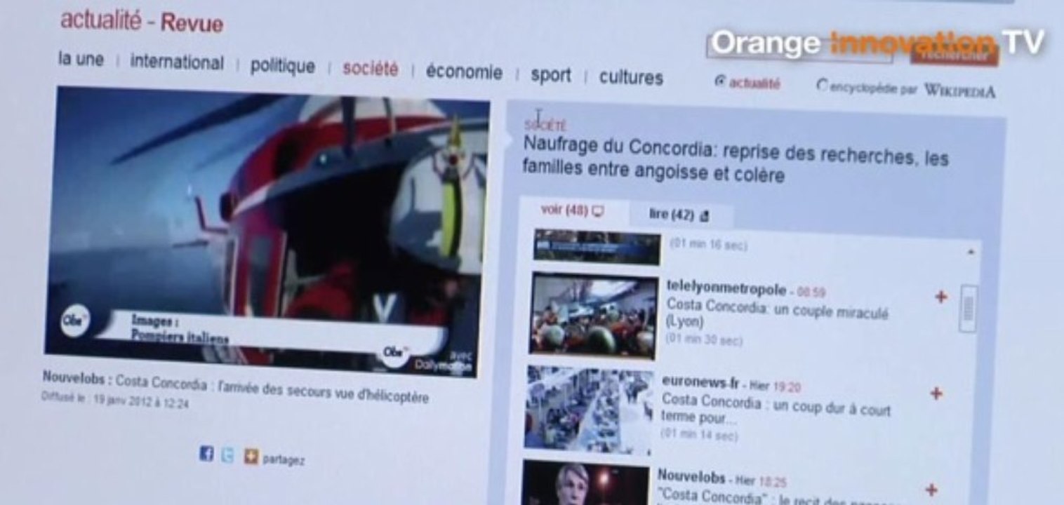 Orange portal using Dailymotion player