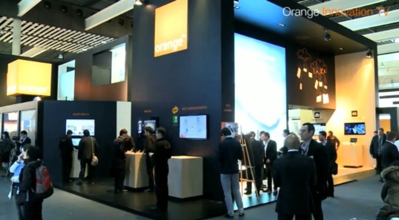 sur le stand Orange au Mobile World Congress 2013