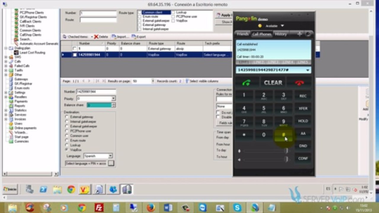 Escenario Select Language + PIN + Account