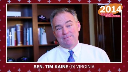 What is Sen. Tim Kaine&apos;s New Year&apos;s resolution?