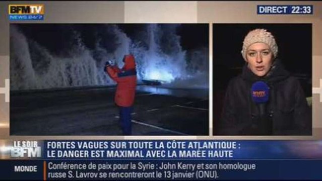 Le Soir BFM: les fortes vagues frappent la côte atlantique - 06/01 1/4