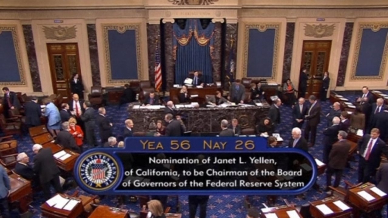 Senate approves Janet Yellen as Fed chair