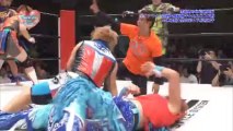 Dynamite Kansai, Carlos Amano & Sonoko Kato vs. Ryo Mizunami, Aya Yuki & Sawako Shimono