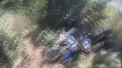 Download Video: Dirt Bike Offroading Crash - Dude Flys Over The Handle Bars