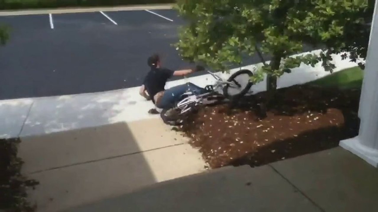 BMX Trick FAIL - Kid Faceplants Into A Tree!