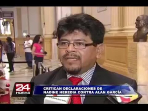 Congreso criticó declaraciones de Nadine Heredia contra Alan García