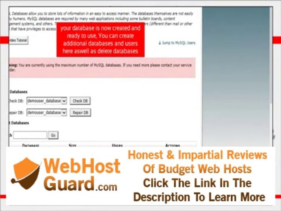 Howe Hosting: How To Create A MySQL Database In cPanel