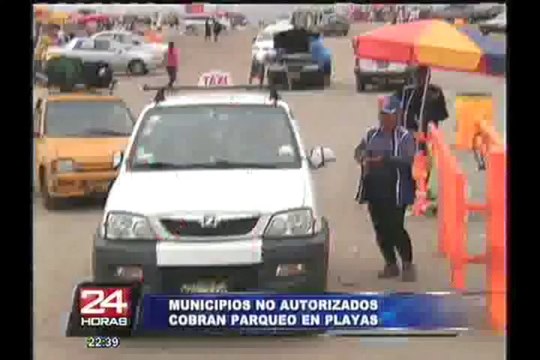 Municipios no autorizados cobran servicio de parqueo en playas de Lima