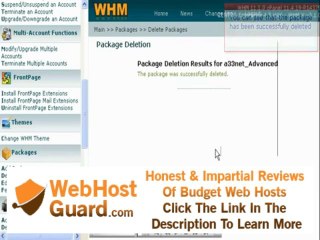 Managing your hosting packages in whm