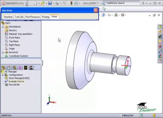 2-3 Turning- The Setup Tab (CAMWorks Tutorials)
