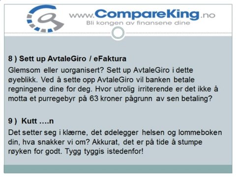 10 måter å spare penger på av CompareKing.no