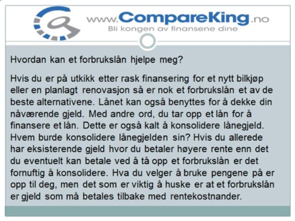 Hva er det beste forbrukslånet og hvordan kan det hjelpe deg?