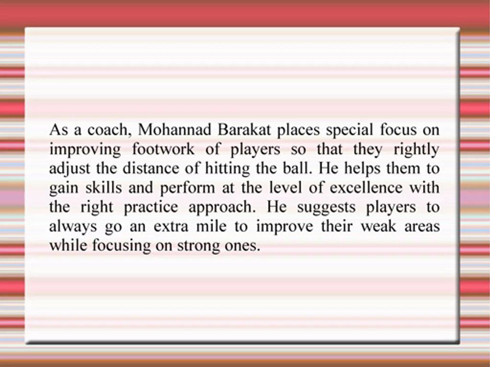 Mohannad Barakat Loves To Play A Variety of Sports