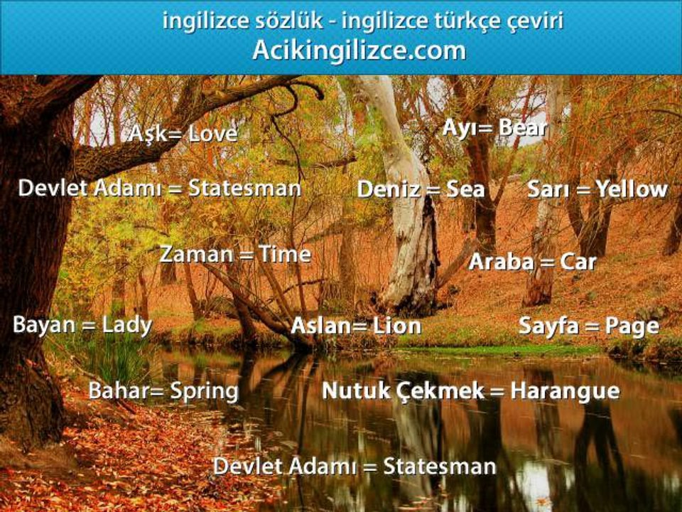Online İngilizce Türkçe Sözlük Çeviri