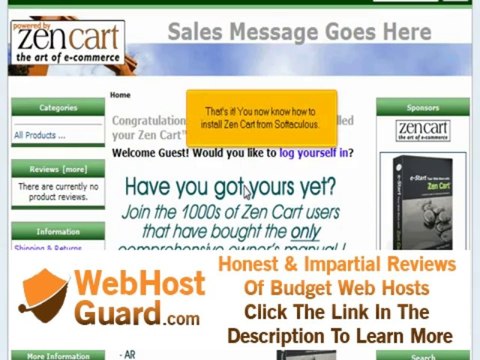 Web Hosting - Softaculous - Εγκατάσταση Zencart.