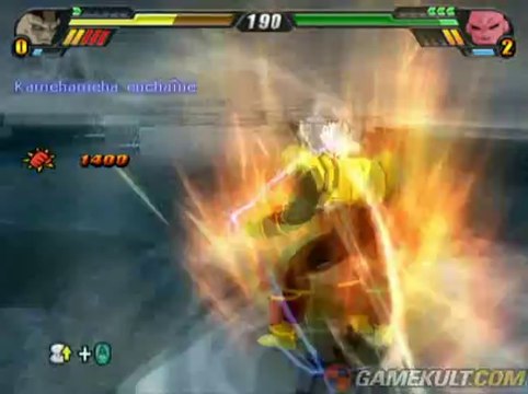 Dragon Ball Z : Budokai Tenkaichi 3 - Baby Vegeta à la peine contre Buu Gotenks