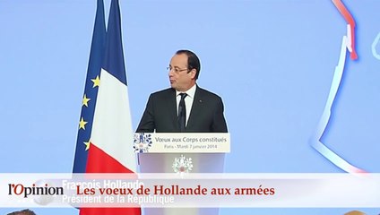 60" : Hollande présente ses voeux aux armées