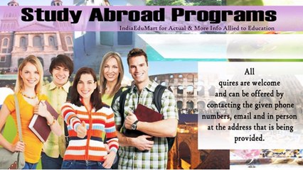 Study Abroad Programs | Indiaedumart.com