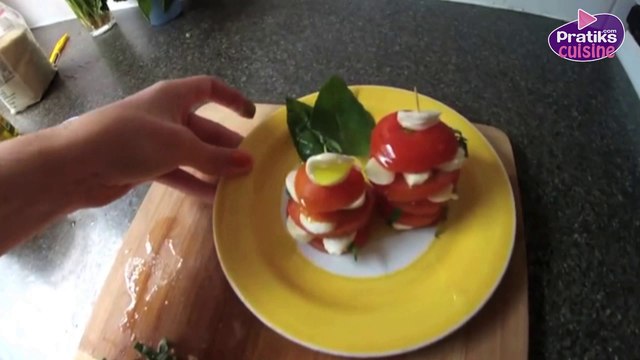 Entrée - Comment cuisiner un hamburger tomates mozzarella