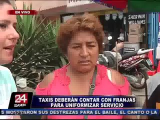 Taxistas deberán colocar franjas a cuadros en sus vehículos para seguir circulando