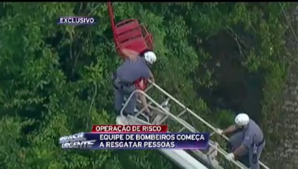 Bebê preso com outras 5 pessoas em teleférico de São Bernardo após pane