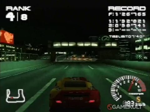 Ridge Racer Type 4 - La nuit, les voitures sont de sorties.