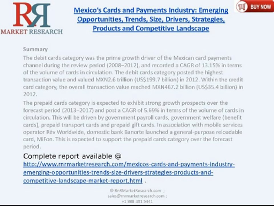 RnRMR: Cards and Payments Market in Mexico