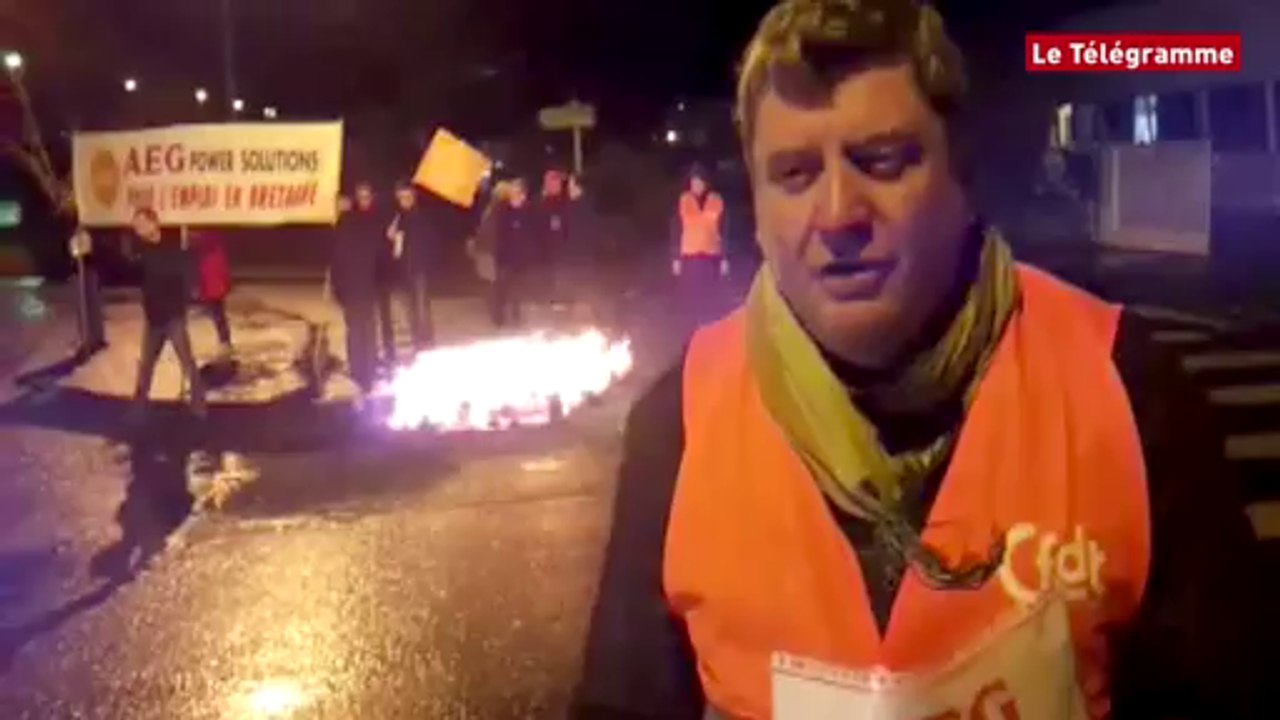 Lannion. 50 salariés d'AEG Power Solutions manifestent sur le site d'Alcatel