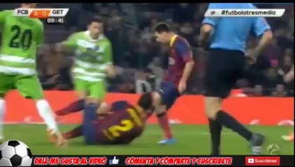 Barcelona VS Getafe 4-0 All goals and 2 goals for messi  08/01/2014