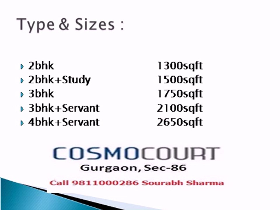 3bhk Servant 2100sqft Era Cosmo Court Sector 86 Gurgaon Call 9811000286 Sourabh Sharma