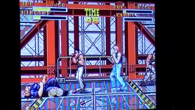 test burning fight sur neogeo aes retrogaming a l'arrache