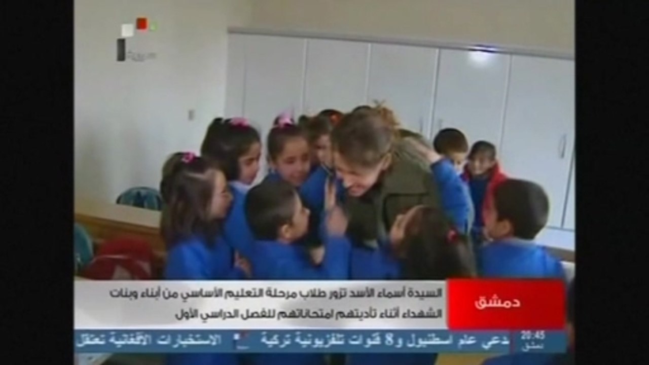 Syrian first lady visits elementary school