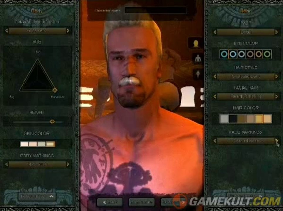 Age of Conan : Hyborian Adventures - Création de perso