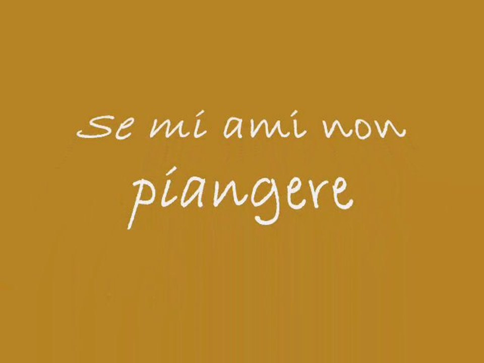 non piangere piu