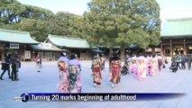 Japanese girls come of age in Japan ceremony