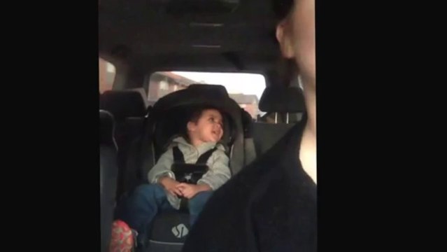 Baby Sings 'Wrecking Ball' With Utter Conviction!! AWESOME !!