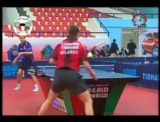 The most amazing trick shot ever seen in table tennis!