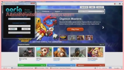 Aeria Card Codes Generator 2014