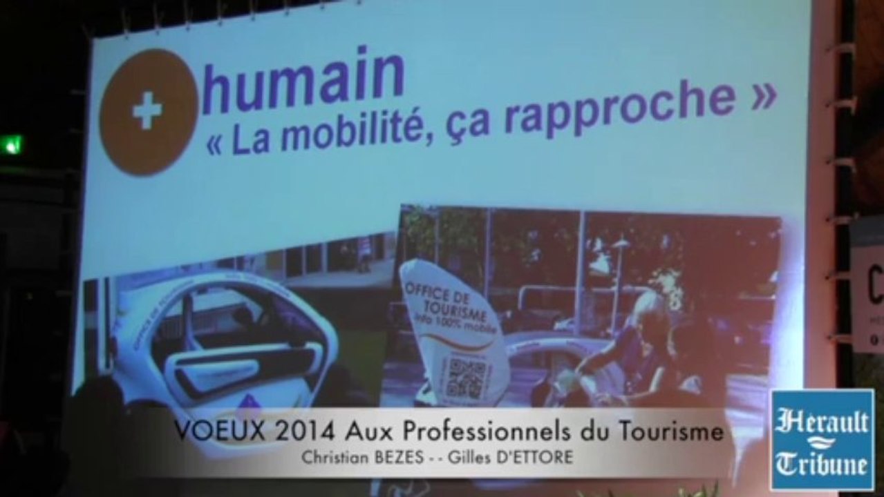 CAP D'AGDE - 2014 - Les voeux de l'Office du Tourisme - Avec Christian BEZES et Gilles d'ETTORE Maire d'Agde