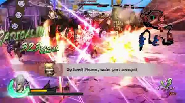 Sengoku Basara Samurai Heroes - Gameplay Ishida (anglais)