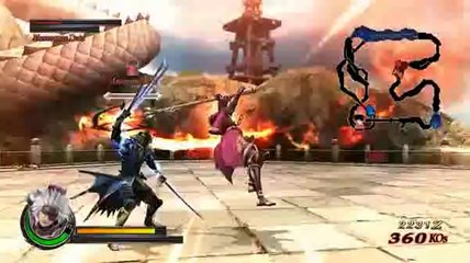 Sengoku Basara Samurai Heroes - Gameplay Motochika Chosokabe
