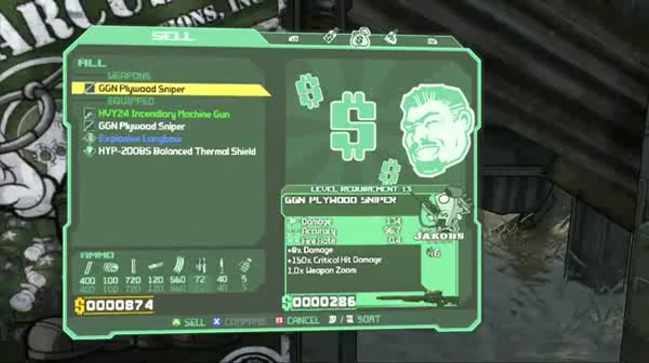 Borderlands - Menus