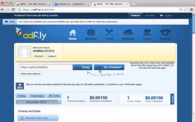Make Money While you sleep: Make Money With Adf.ly - Tutorial