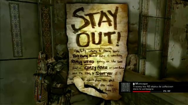 Gears of War 3 - Collectible 25, message paniqué